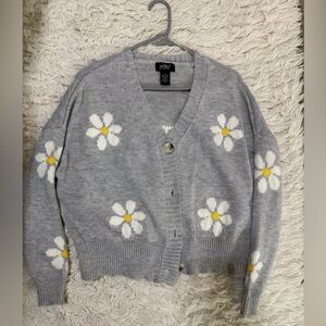 Flower cardigan. Size small.